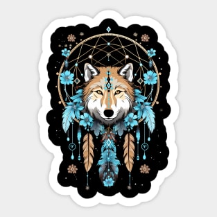 Wolf Head Dream Catcher Sticker